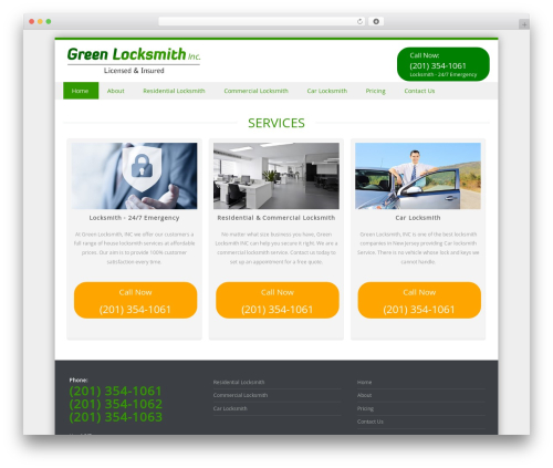 WordPress theme Discovery - green-locksmiths.com