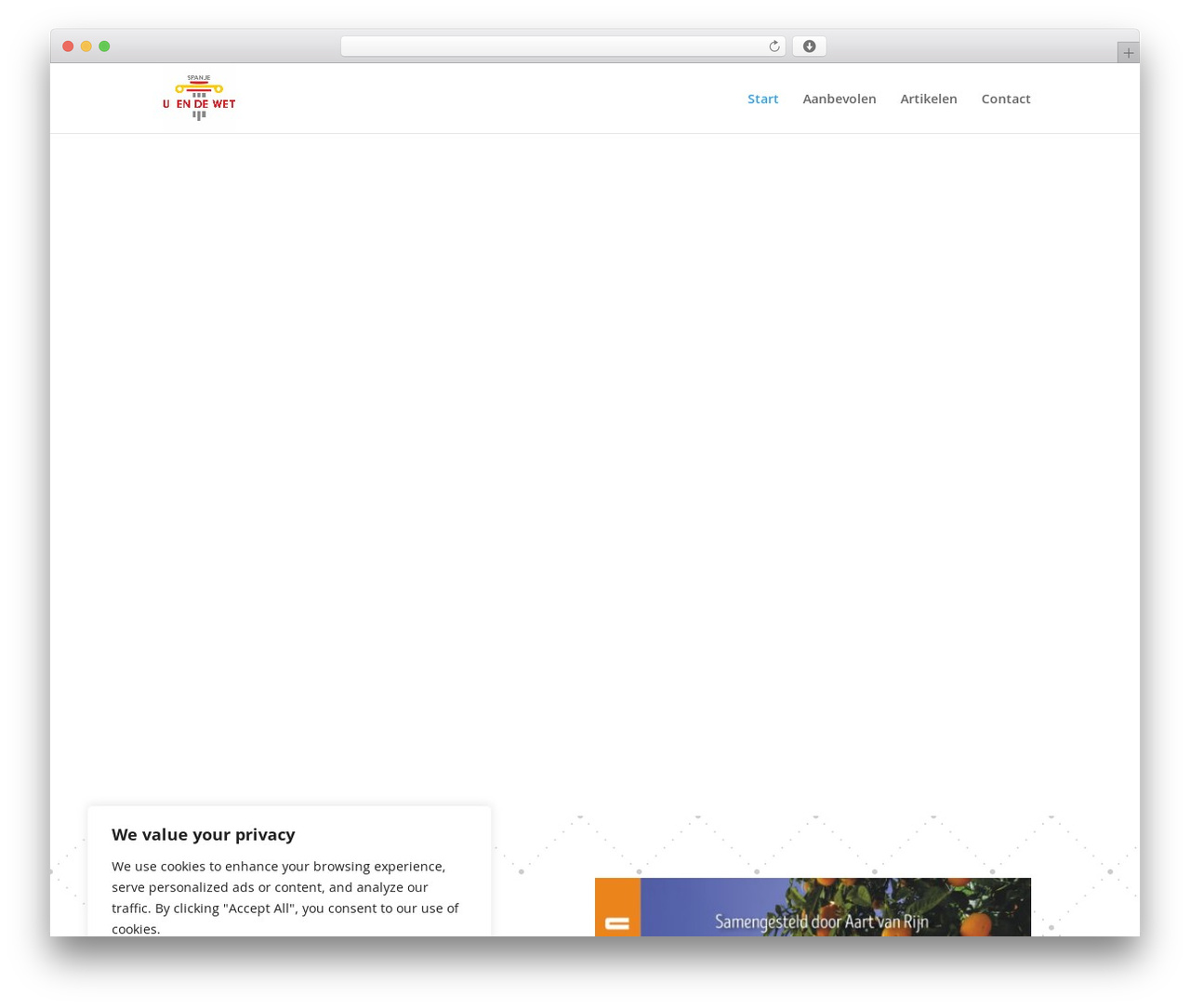 WordPress theme Divi - uendewetinspanje.nl