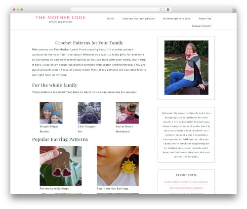 WordPress website theme Pretty Chic - the-mother-lode.com