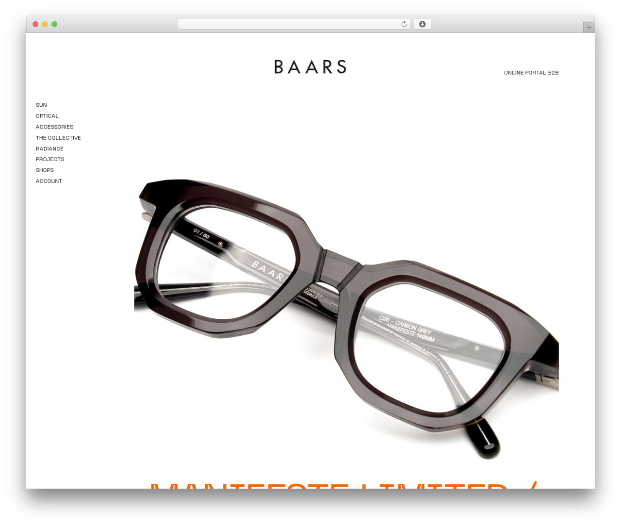 BAARS theme WordPress - baars-eyewear.com