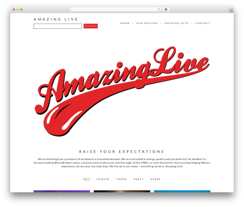 Charm theme WordPress - amazinglive.co.uk
