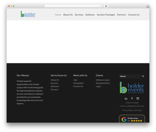 Denver WordPress theme - bolderevents.com