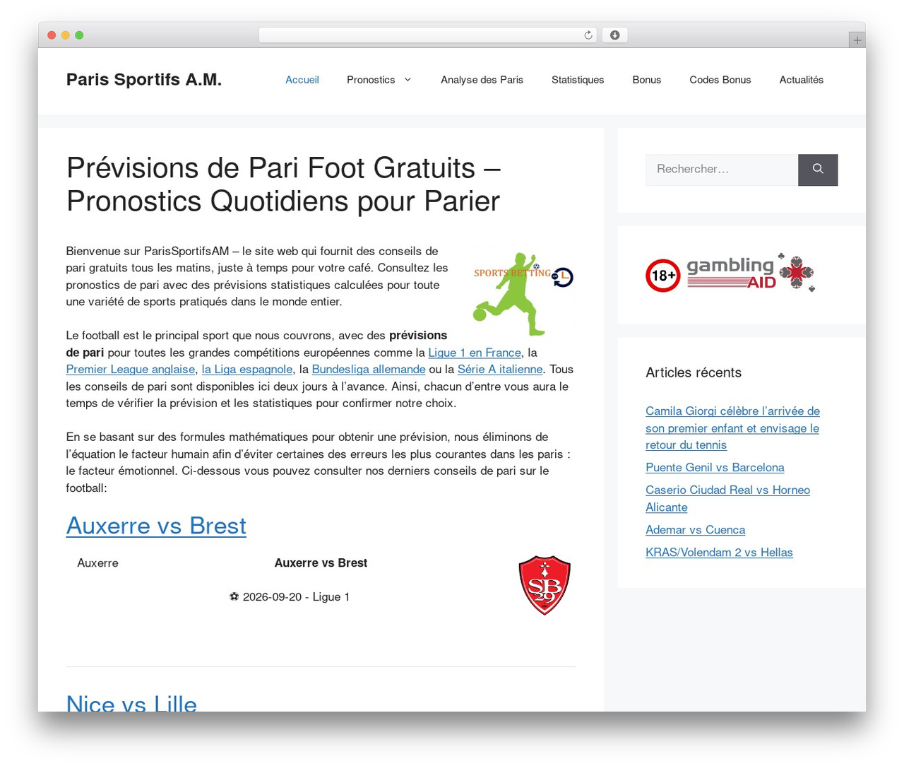 GeneratePress WordPress theme - parissportifsam.com