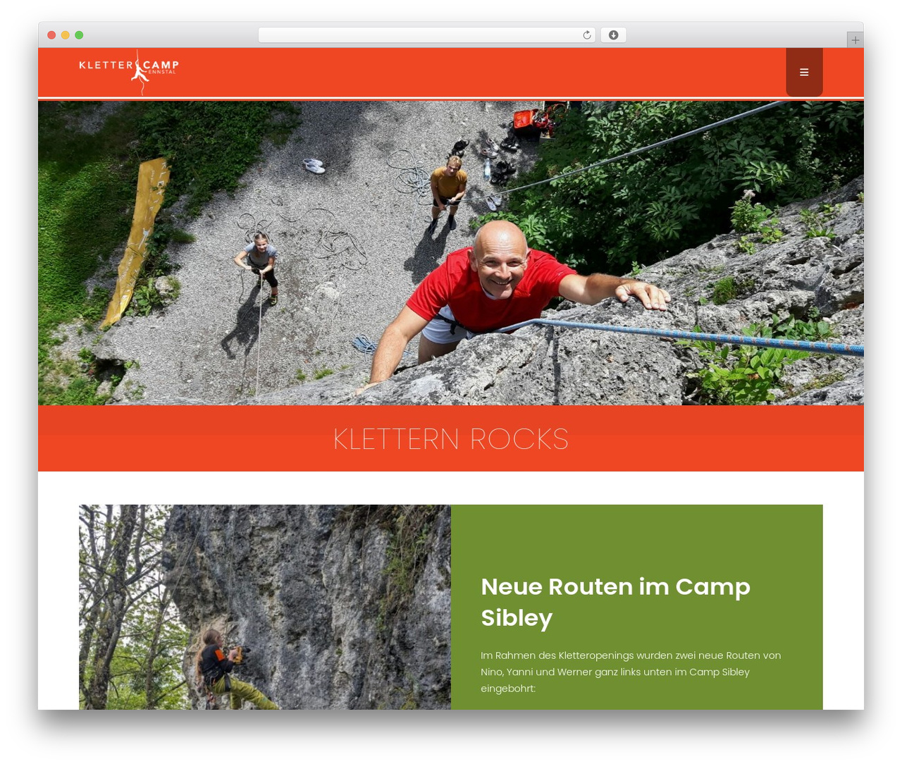 OceanWP theme WordPress - klettercamp.com
