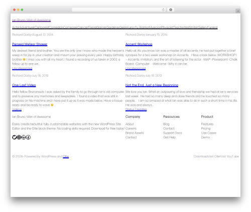 Ollie WordPress theme free download - ianbruno.com
