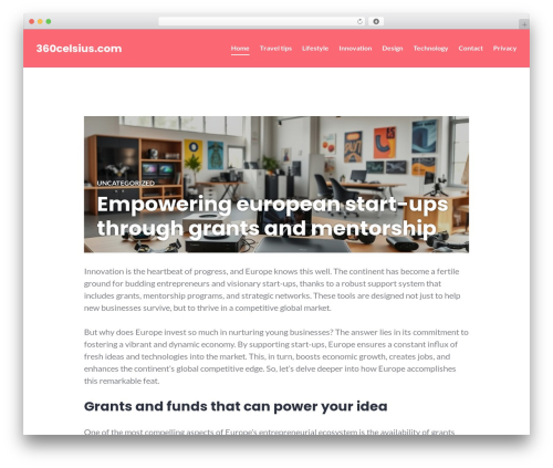 Stackable WordPress travel theme - 360celsius.com