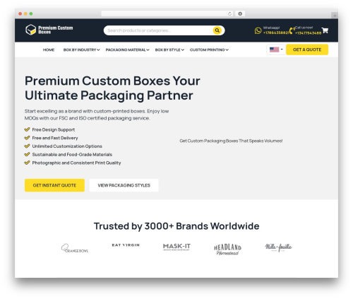Theme WordPress premiumcustomboxes - www.premiumcustomboxes.com