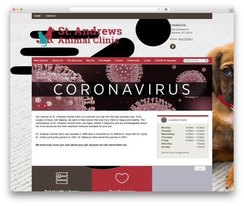 Webster (Theme 7) WordPress theme - standrewsanimalclinic.com