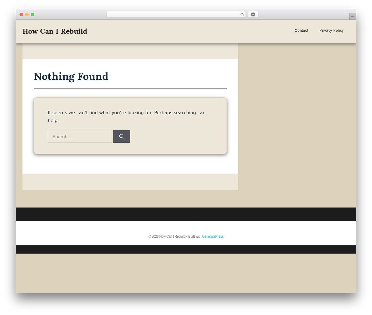 WordPress theme GeneratePress Child - howcanirebuild.com