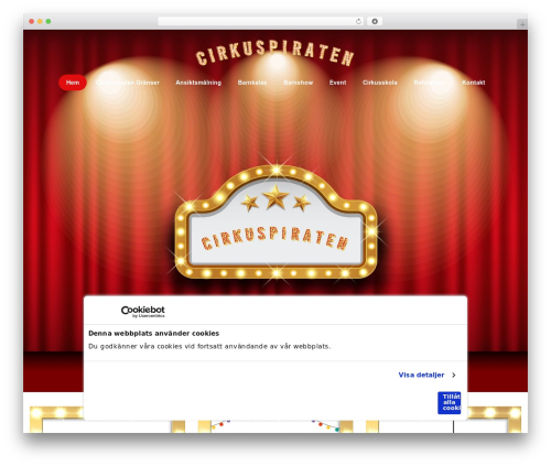 CMS cmsvrx system WordPress theme design - cirkuspiraten.se