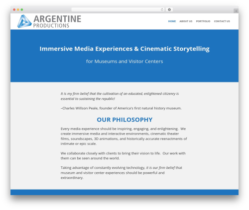 Create WordPress theme - argentineproductions.com