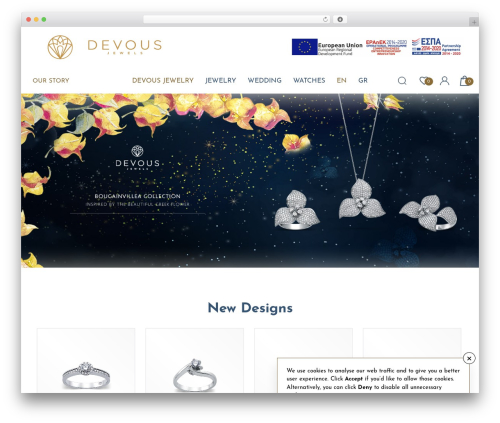 Devous best WordPress theme - devousjewels.com