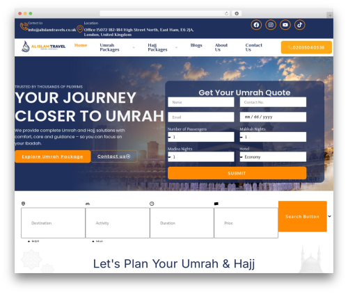 Romethemeform WordPress plugin - alislamtravels.co.uk