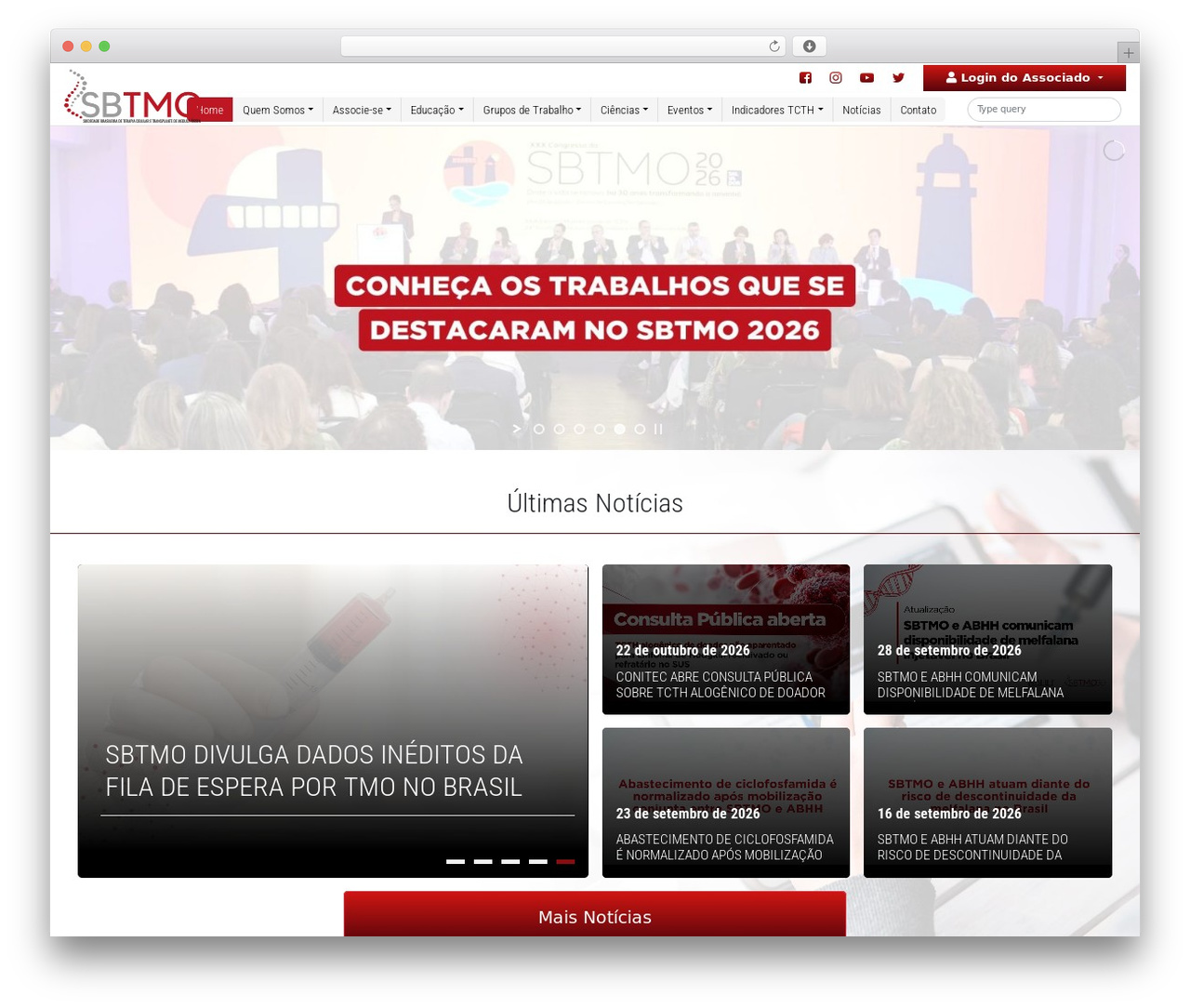 WP Bootstrap Starter WordPress theme - sbtmo.org.br