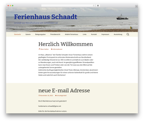 2013 Orange Sequence WordPress theme - ferienhaus-schaadt.de