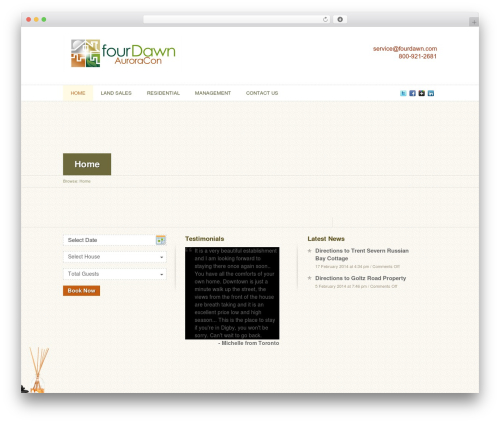 Best WordPress theme HotelBooking - fourdawn.com