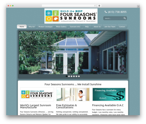 Clockstone top WordPress theme - fourseasonssunrooms.ca