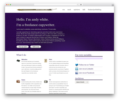 consultant WordPress theme - whitewriting.com