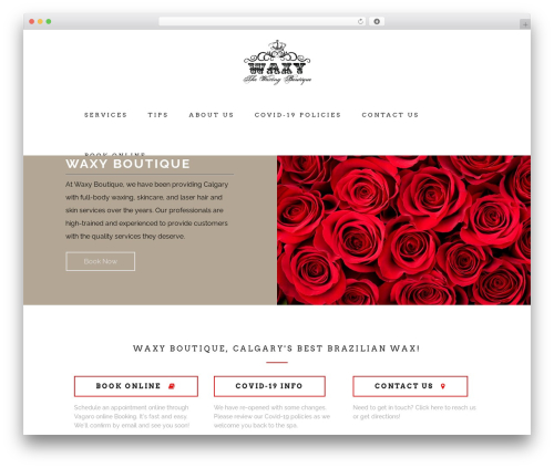 Hazel WP theme - waxyboutique.com