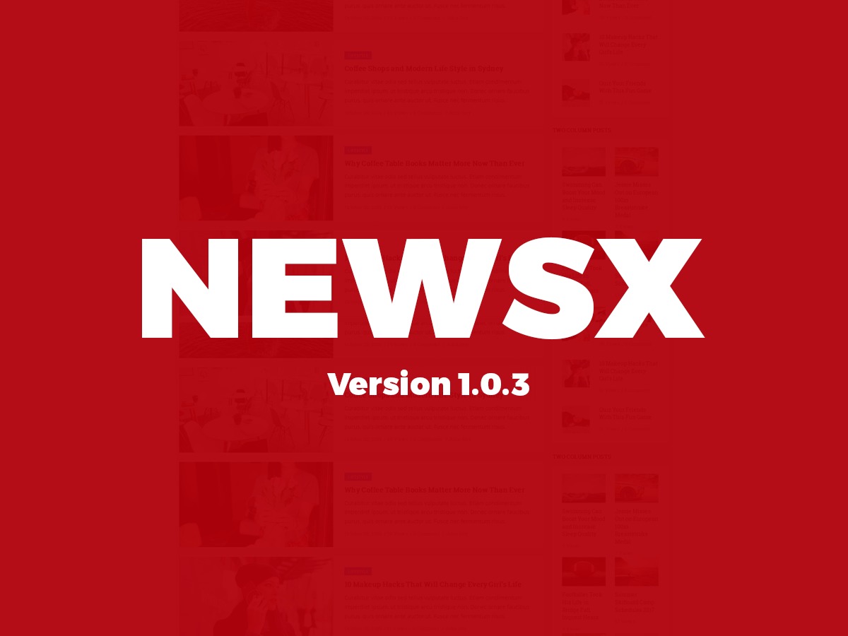 NewsX WordPress magazine theme