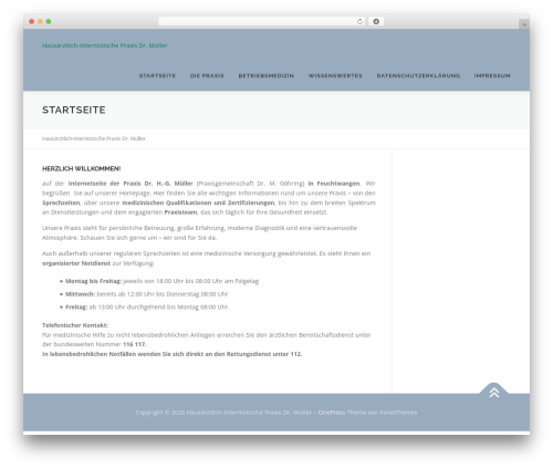 OnePress WordPress theme - hausaerztliche-praxis-dr-mueller.de