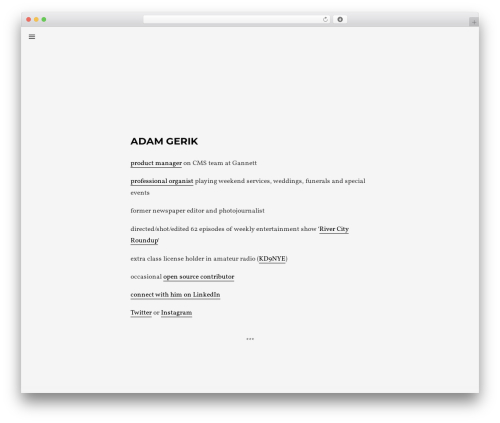 Parchment WordPress theme - adamgerik.com