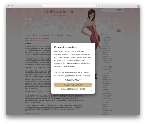 Pretty Theme WordPress theme design - froken-jensen.dk