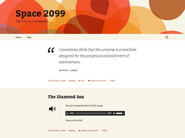 Theme WordPress 2013 Orange Sequence