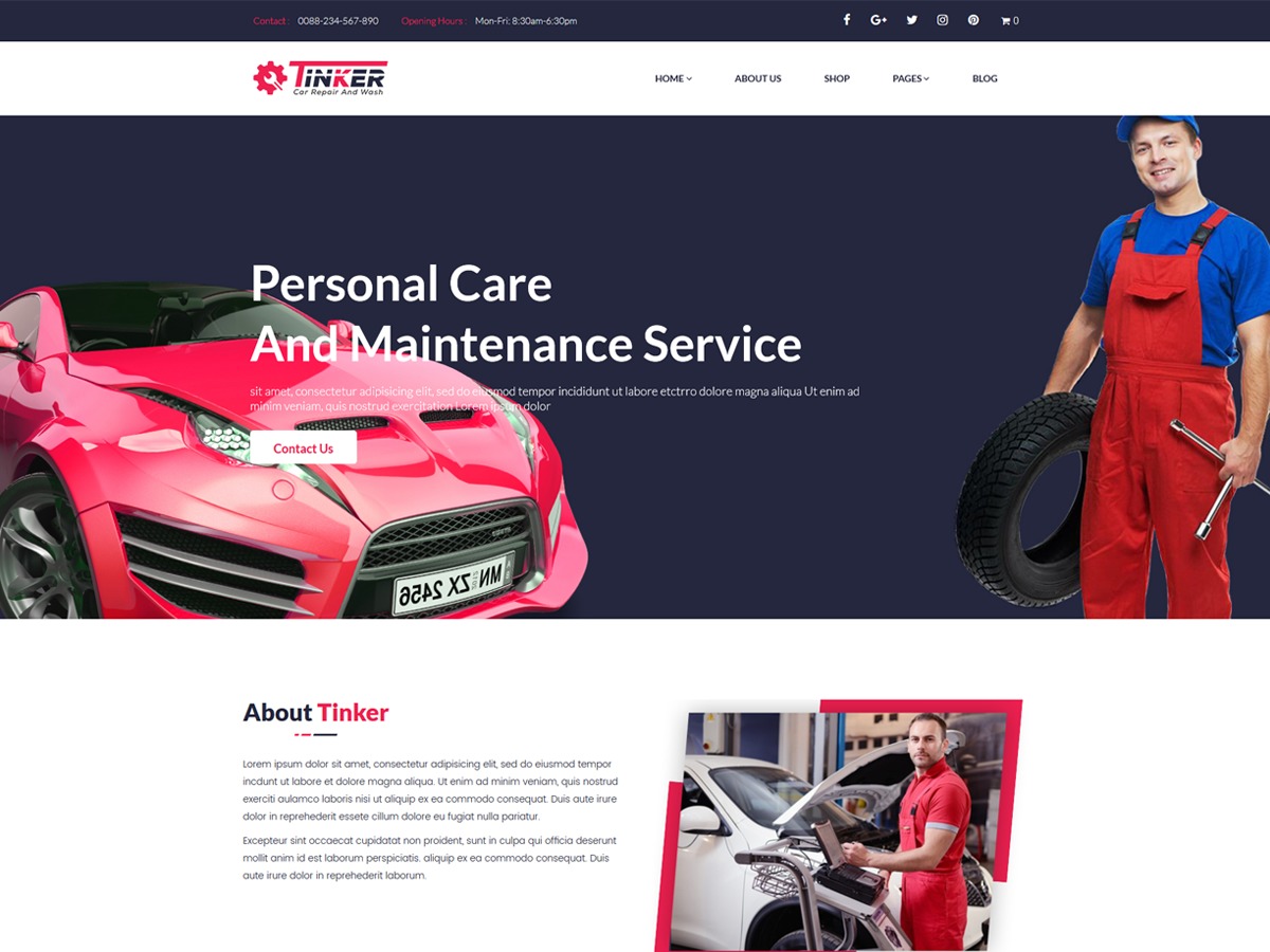 Tinker WordPress theme by HasTech
