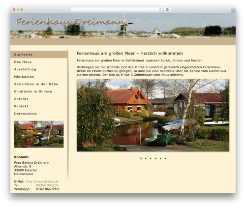 websplash WordPress theme - ferienhaus-dreimann.de