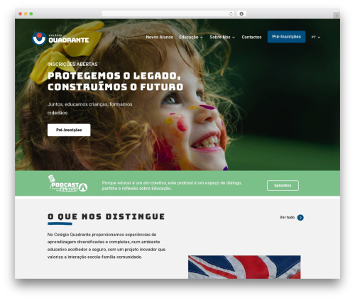 WordPress theme Divi - colegioquadrante.pt