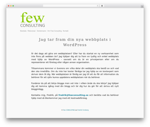 WordPress website theme few2015 - fewconsulting.se