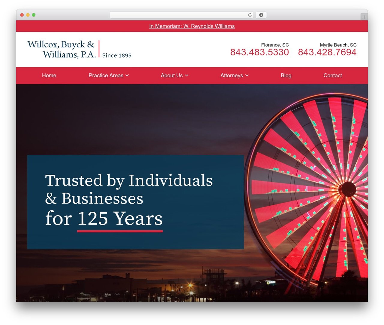 WP Bootstrap Starter WordPress theme - willcoxlaw.com