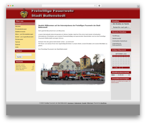 WP theme ZyRed Theme - feuerwehr-ballenstedt.de