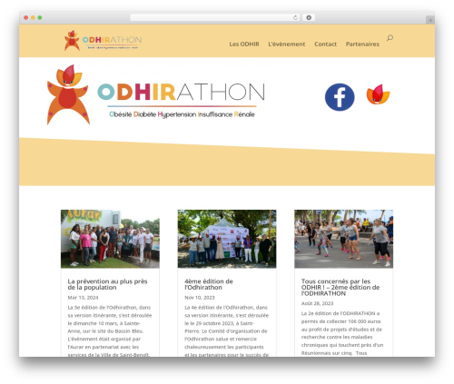 Divi theme WordPress - odhirathon.com