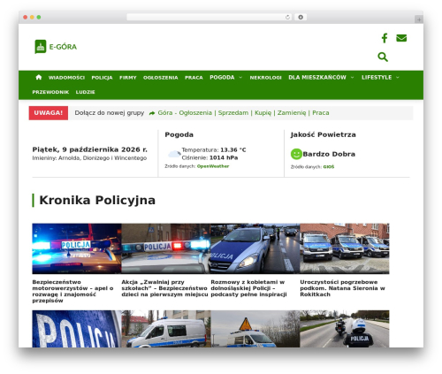 Features of local websites WordPress plugin - e-gora.pl