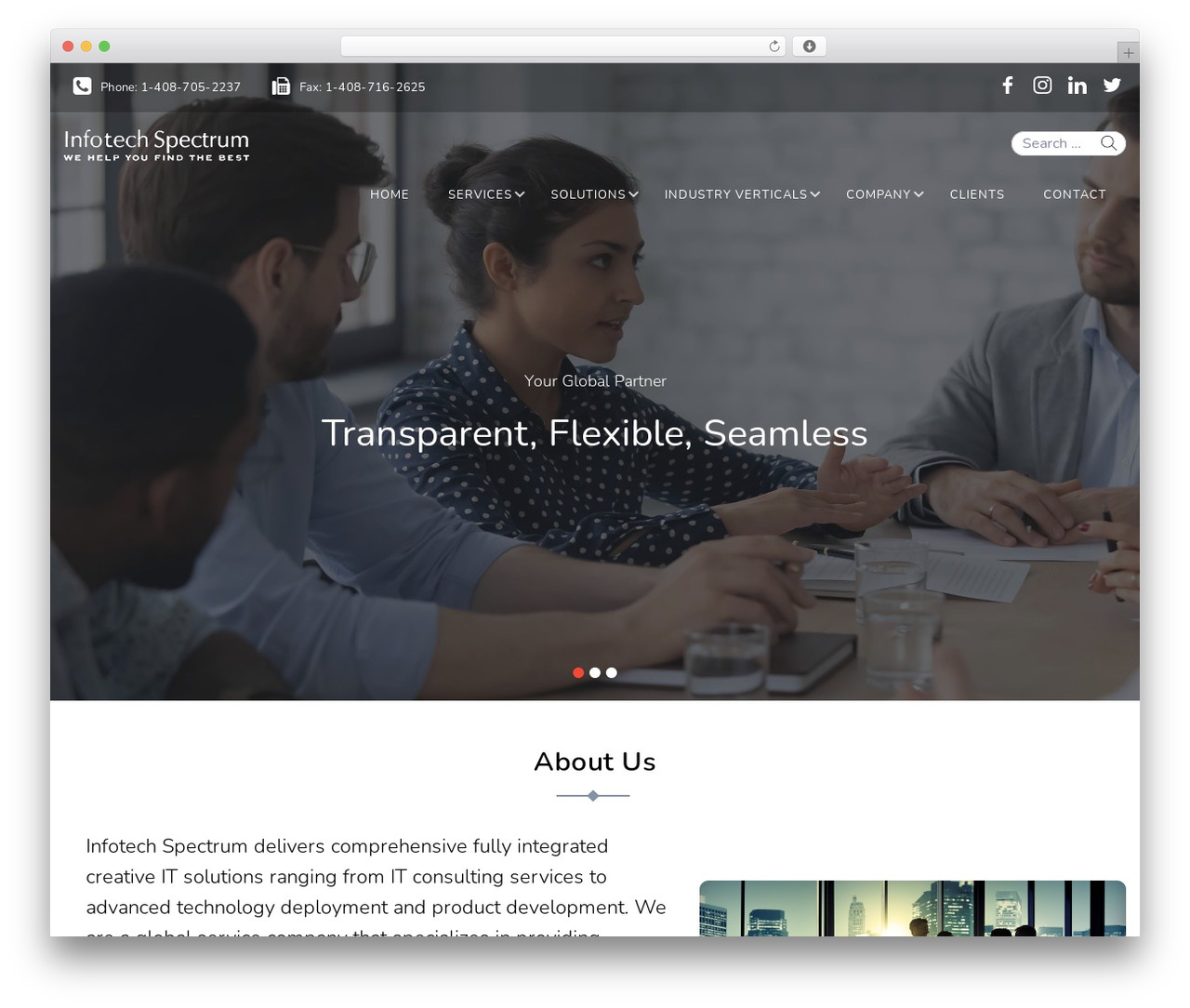 Infotech WordPress theme - infotechspectrum.com
