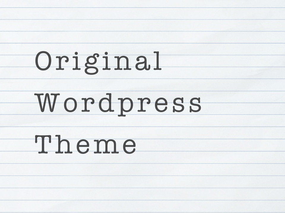 Original WordPress Theme WordPress theme by xxxx