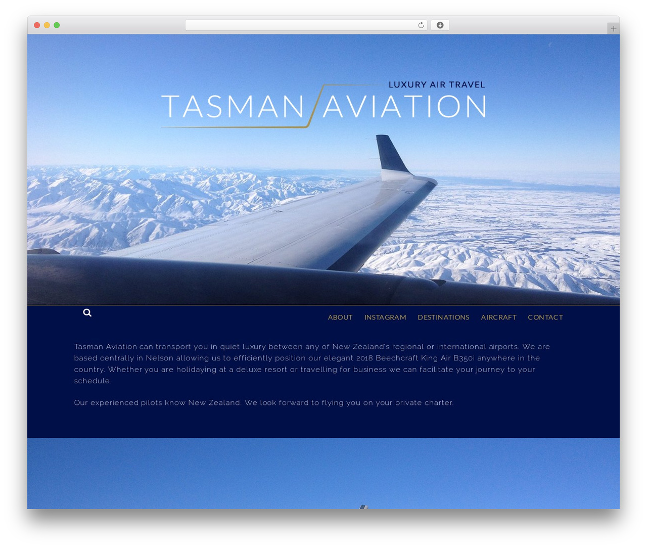 Simone WordPress theme - tasmanaviation.co.nz