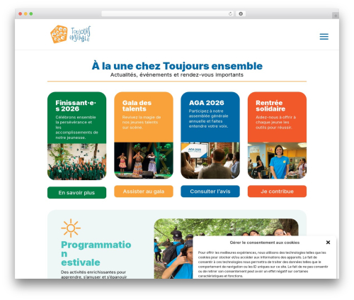 Theme WordPress Divi - toujoursensemble.org