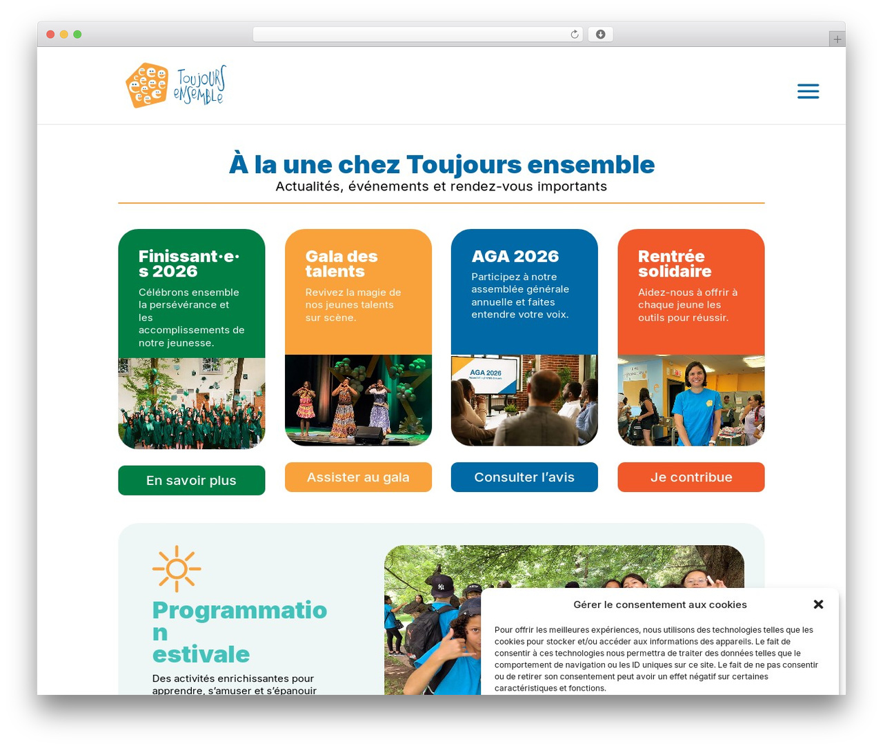 Theme WordPress Divi - toujoursensemble.org