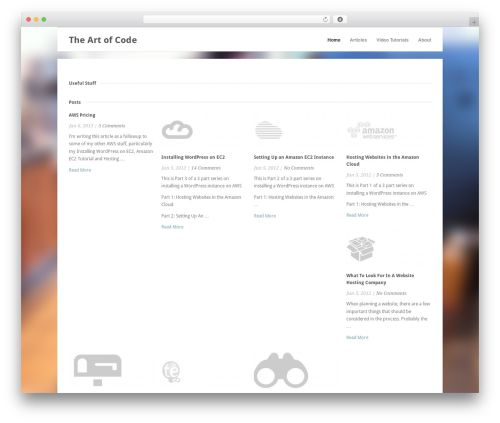 Uber theme WordPress - theartofcode.tv