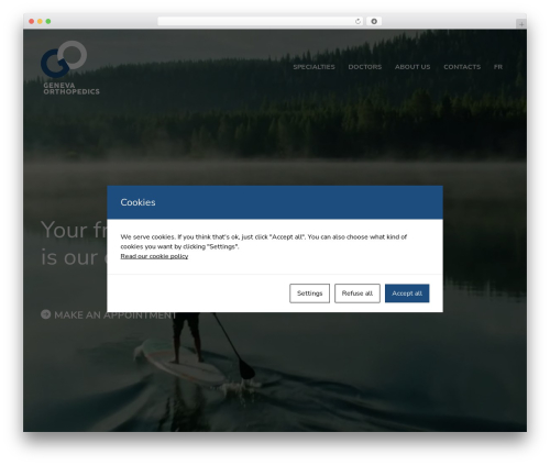 WordPress theme GoClinic - genevaorthopedics.ch