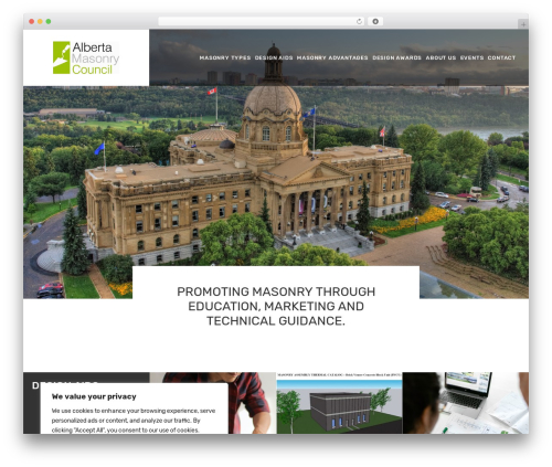 WordPress theme Monolith - albertamasonrycouncil.ca