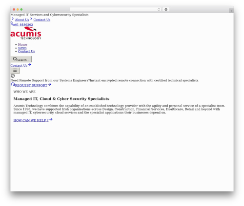 Vibecoding Theme business WordPress theme - acumis.com