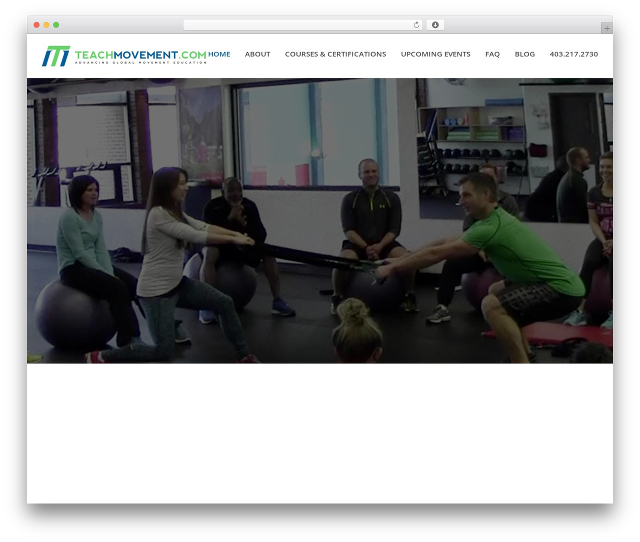 Avada WordPress theme - teachmovement.com