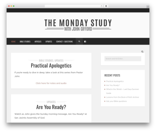 Brixton theme WordPress - themondaystudy.org