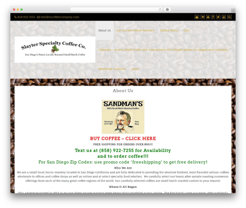 Di Responsive WordPress theme - sscoffeecompany.com