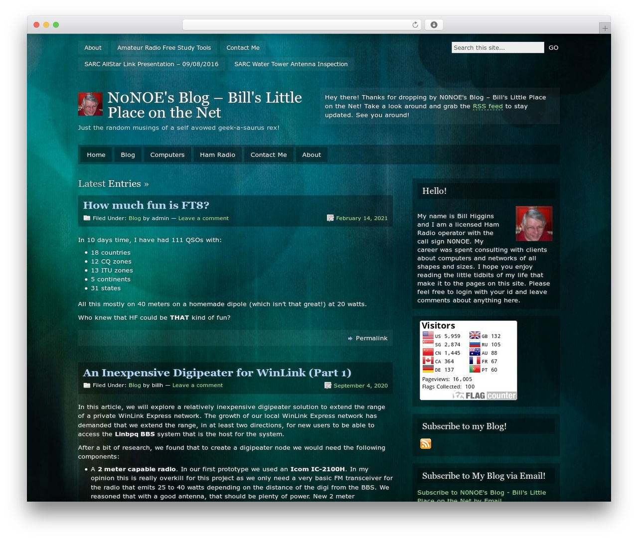 Motion WordPress theme - wshiggins.net