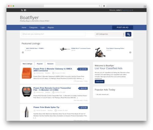 Theme WordPress ClassiPress - boatflyer.com